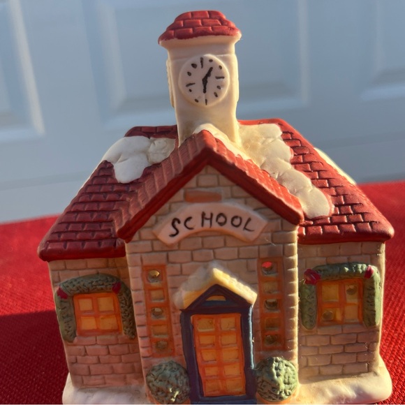 Vintage Colonial Candle Porcelain Votive School Candle Holder - Picture 3 of 5